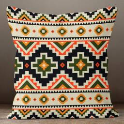 Kilim Ethnic Print Cushion Cover/Rug Design Pillow Case/Old Style Top/Decorative Aztec Home Decor/Housewarming Gift - thumbnail 2