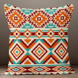 Kilim Ethnic Print Cushion Cover/Rug Design Pillow Case/Old Style Top/Decorative Aztec Home Decor/Housewarming Gift - thumbnail 3