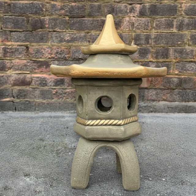 Unique Concrete Pagoda Sculpture Oriental Garden Lantern Ornament Stone Figure Cement Japanese Statue Outdoor Zen Art - image 1