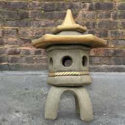 Unique Concrete Pagoda Sculpture Oriental Garden Lantern Ornament Stone Figure Cement Japanese Statue Outdoor Zen Art - thumbnail 4