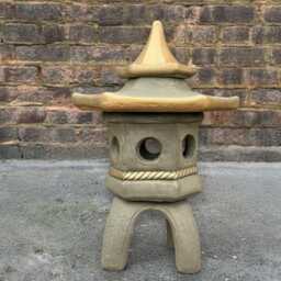 Unique Concrete Pagoda Sculpture Oriental Garden Lantern Ornament Stone Figure Cement Japanese Statue Outdoor Zen Art - thumbnail 1