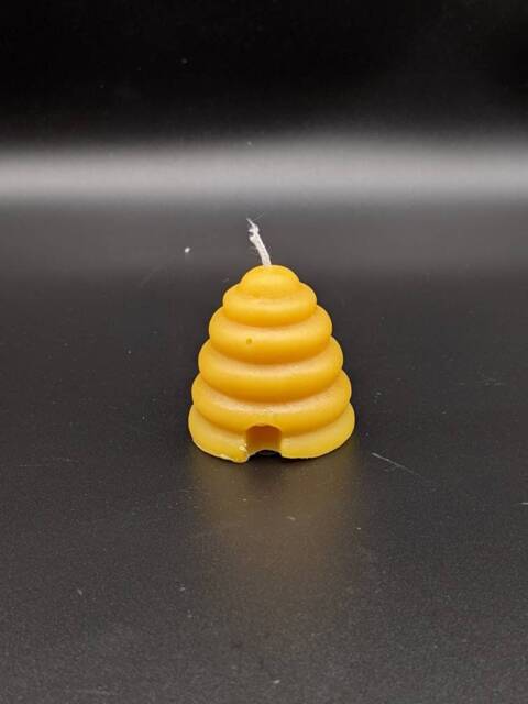 Beeswax Candles, Fun Beehive Candles, Skep Candle, Beehive Candle - Single 100% Pure - image 1