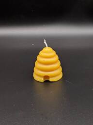 Beeswax Candles, Fun Beehive Candles, Skep Candle, Beehive Candle - Single 100% Pure - thumbnail 1
