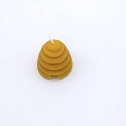 Beeswax Candles, Fun Beehive Candles, Skep Candle, Beehive Candle - Single 100% Pure - thumbnail 4