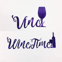 Vino Or Wine Time Metal Wall Art Sign Powder Coat Finish - thumbnail 1