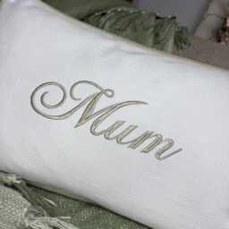 Mum Dad Embroidered Cushion Mother's Day Gift Father's Present Birthday For Parents Size 12x20 - thumbnail 4