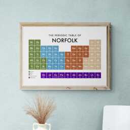 Norfolk Periodic Table Print, Poster Wall Art, Gifts - thumbnail 2