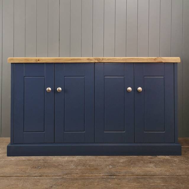 Large Cupboard With 3 Storage Shelves & 4 Panel Style Soft Close Doors. Shoe Rack Cabinet For Hallway, Boot Room Or Study - image 1