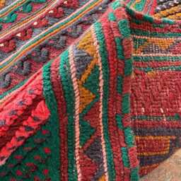 6x8 Afghan Wool Flatweave Rug - Hand-Knotted Vegatable Dyed Kilim Carpet Tribal Boho Geometric Design For Home & Studio Decor Gift - thumbnail 4
