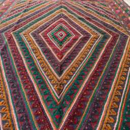 6x8 Afghan Wool Flatweave Rug - Hand-Knotted Vegatable Dyed Kilim Carpet Tribal Boho Geometric Design For Home & Studio Decor Gift - thumbnail 3