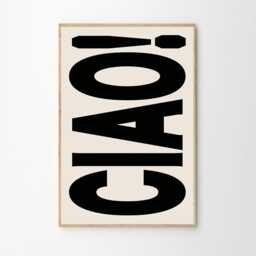 Ciaoblack Typography Art Canvas Poster, Trendy Wall Art, Apartment Aesthetic Decor, Retro Home Printed Gift - thumbnail 2