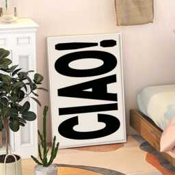 Ciaoblack Typography Art Canvas Poster, Trendy Wall Art, Apartment Aesthetic Decor, Retro Home Printed Gift - thumbnail 3