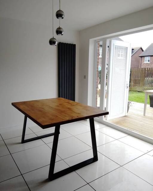 Table & Benches - Dining With Bench Rustic - image 1