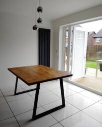 Table & Benches - Dining With Bench Rustic - thumbnail 1