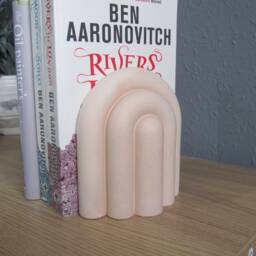 Arch Concrete Bookends Modern Bookshelf Decor Book Holder, Decorative Unique Arch Bookend Nursery Lovers Gift Minimalist - thumbnail 3