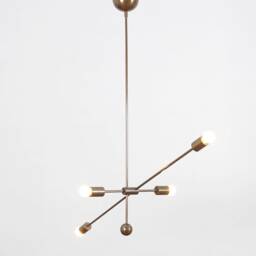 Modern Brass Ceiling Light Lamp Libra Ii Pendant , Minimalist Handmade Highwire Hallway Entrance Inscapes Design - thumbnail 3