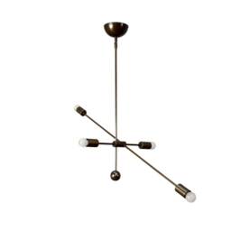 Modern Brass Ceiling Light Lamp Libra Ii Pendant , Minimalist Handmade Highwire Hallway Entrance Inscapes Design - thumbnail 2