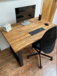 Desk Top For Home Office Standing Table Solid Wood - thumbnail 1
