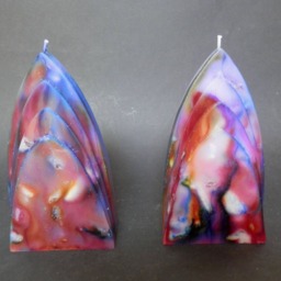 Handmade Candles, Decorative Unusual Striking Marbled Candles - thumbnail 4