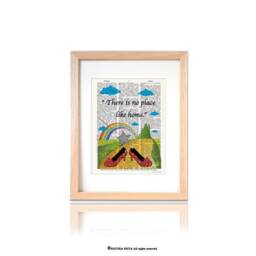 Wizard Of Oz Art Print Dorothy Ruby Red Shoes, Home Quote - thumbnail 1