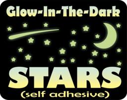 Glow in The Dark Stars, Stars For Ceiling, Star Decals, Stickers Ceiling Kids Room Wall Decor, Fun Stocking Stuffer - thumbnail 1