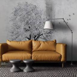 3D Tree Wallpaper, Bird Wall Mural, Peel & Stick, Removable Wallpaper - thumbnail 3