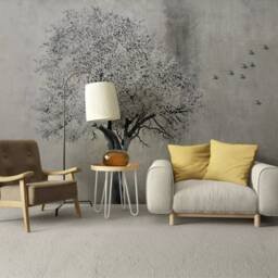 3D Tree Wallpaper, Bird Wall Mural, Peel & Stick, Removable Wallpaper - thumbnail 2