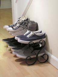 Wrought Iron Shoe Rack, Metal Shoe Rack, Storage, Porch, Hallway, Cuboard Storage. Iron Decor, Stand, Organiser. Rack - thumbnail 2