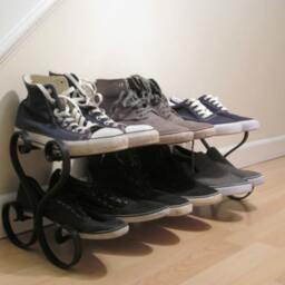 Wrought Iron Shoe Rack, Metal Shoe Rack, Storage, Porch, Hallway, Cuboard Storage. Iron Decor, Stand, Organiser. Rack - thumbnail 3