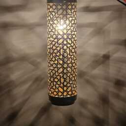 Moroccan Brass Pendant Light in Cylinder Shape - thumbnail 2
