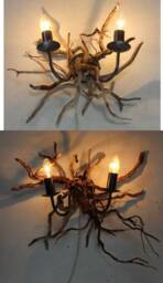 Driftwood Wall Light Beach House Rustic Lighting, Seaside D??cor - thumbnail 4