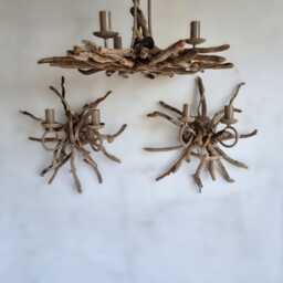 Driftwood Wall Light Beach House Rustic Lighting, Seaside D??cor - thumbnail 3