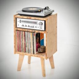 Record Player Cabinet With Storage/Compact Turntable Stand Vinyl Records Shelf Records - thumbnail 3