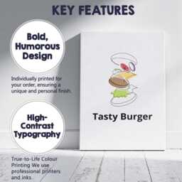 Minimalist Abstract Burger Ingredients Line Art Canvas Wall Print Decor Picture Ready To Hang - thumbnail 2