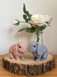 Lop Eared Rabbit Candle - 100% Soy Wax, Hand-Poured, Vegan-Friendly & Eco-Friendly, Gift - thumbnail 1