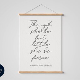 Shakespeare Quote Print, Though She Be But Little, Nursery Decor - thumbnail 2
