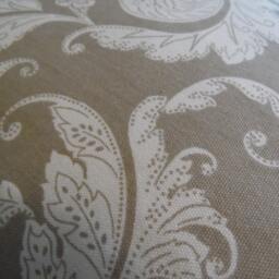 Taupe Floral Pillow Cover Neutral Home Decor, Cotton Throw - thumbnail 3