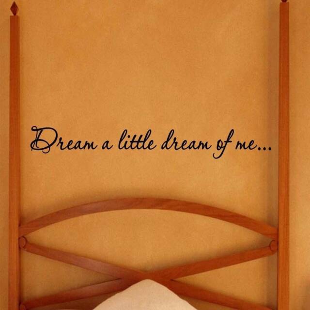 Dream A Little Of Me Vinyl Wall Decal Bedroom Decor Quote Lettering - Vwaq - image 1