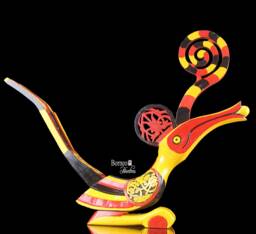 Borneo Hornbill Bird Sculpture Tribal Iban Kenyalang Effigy