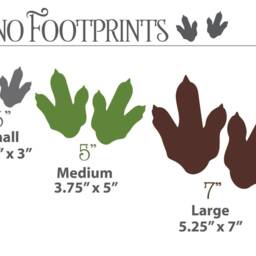 Dinosaur Footprints Wall Decal, Dino Vinyl, Jurassic Park Kids Room, T-Rex Raptor Tracks, Palaeontologist, Ancient Footprint, Dragon Claw - thumbnail 3