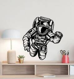 Astronaut Wall Decal Can Add The Name Spaceman Poster Kids Room Sign Gift Playroom Vinyl Sticker Space Decor Art 906 - thumbnail 1