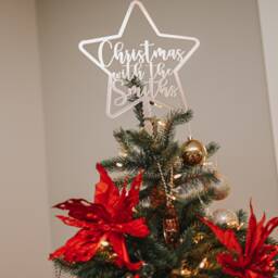 Personalised Christmas Star Tree Topper - Decoration Ornament - thumbnail 4