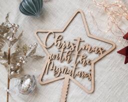 Personalised Christmas Star Tree Topper - Decoration Ornament - thumbnail 1