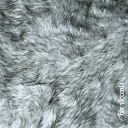 Gray Tip Wolf Faux Fur Pelt Rug - Handmade Designer Area - thumbnail 2