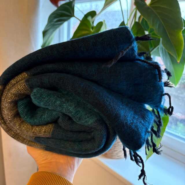 Yak Wool Blanket/ Living Room Throw /Sofa /Travel Throw/ Rug Camping Wrap/Meditation Out Door Hand-Loomed Nepal B3 - image 1