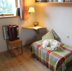Small Folding Corner Desk, Wall Mounted Wooden Bedside Table, Space Saving, - Handmade