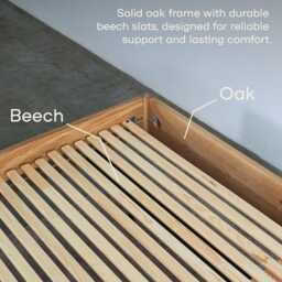 Norwich Oak Wood Bed Frame Scandinavian Minimalist Loft & Modern Bedroom - thumbnail 4