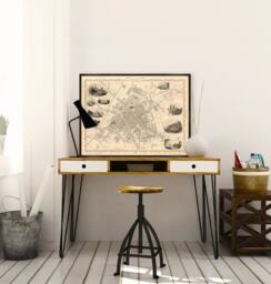 Old Map Of York - Antique - UK Available On Matte Paper Or Canvas - thumbnail 1