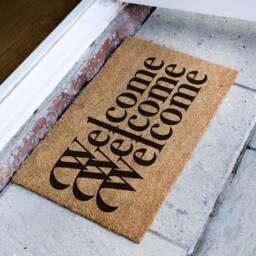 stacked Retro Welcome Doormat - Door Mat New Home Gift Front Decor - thumbnail 2