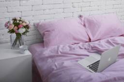 100% Cotton Sateen Pillowcase in Lilac. Handmade Pillow Case Organic Slip Cover Natural Custom Sham European Us Sizes